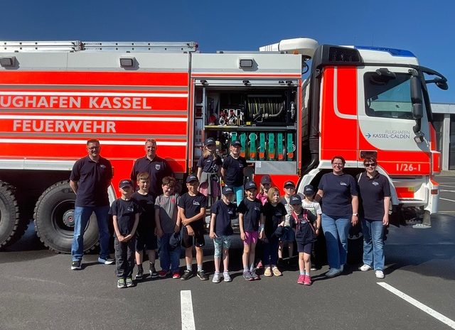 Losselöscher bei der Flughafen Feuerwehr Calden